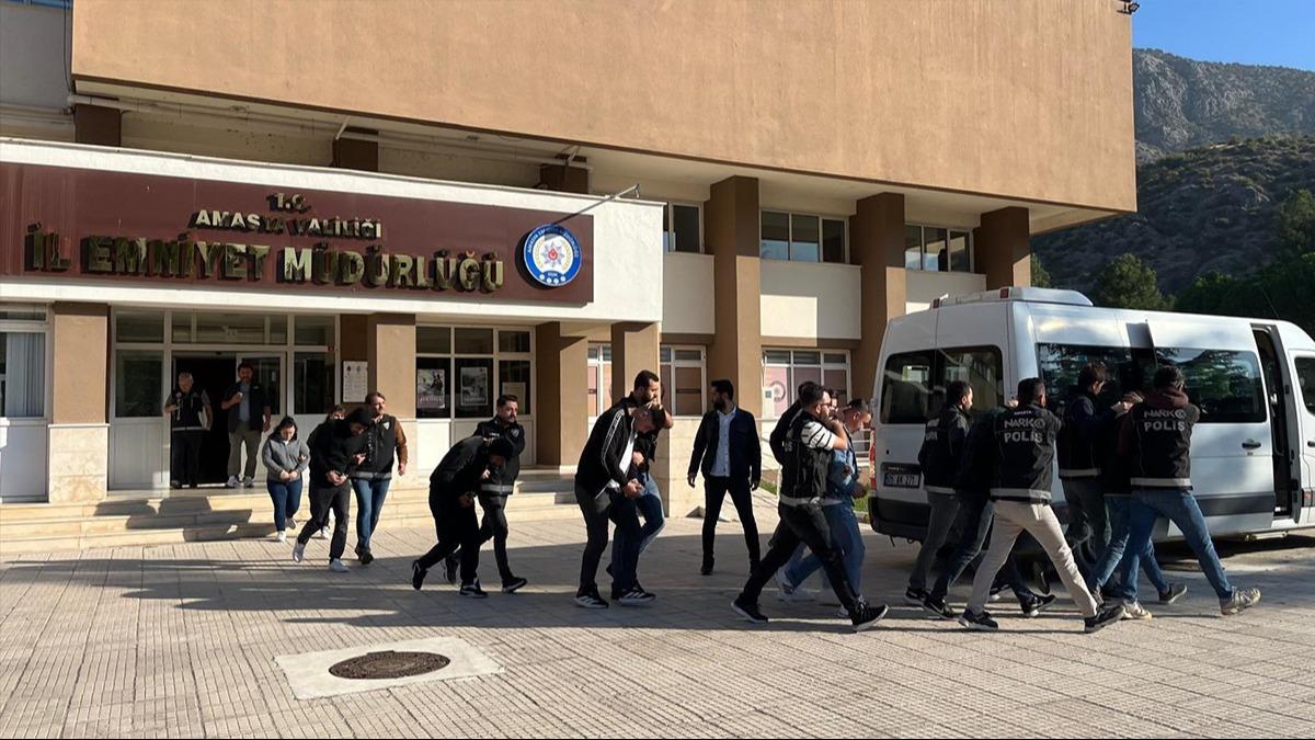 Amasya'da zehir tacirlerine darbe: 9 kii cezaevine gnderildi