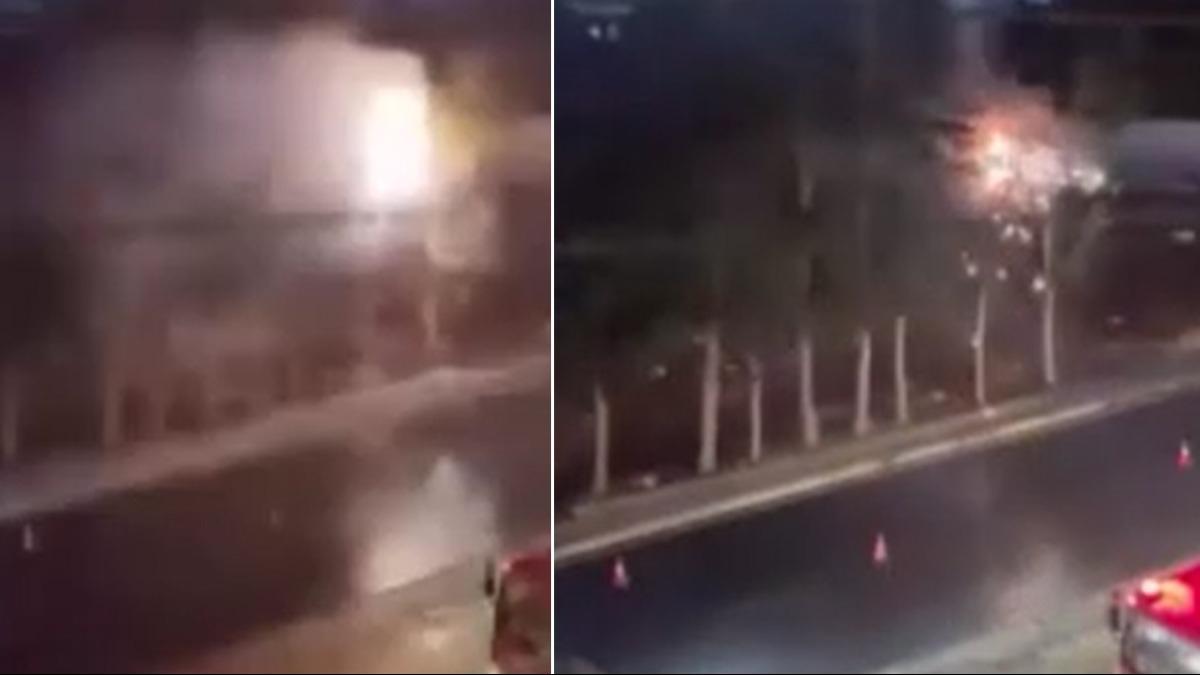 Bykekmece'de panik anlar: Elektrik kablolar patlad