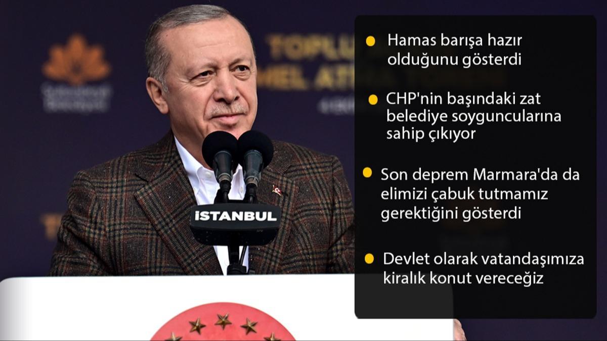 Cumhurbakan Erdoan'dan soykrmc srail'e ar: Filizlenen bar umutlar solmamal