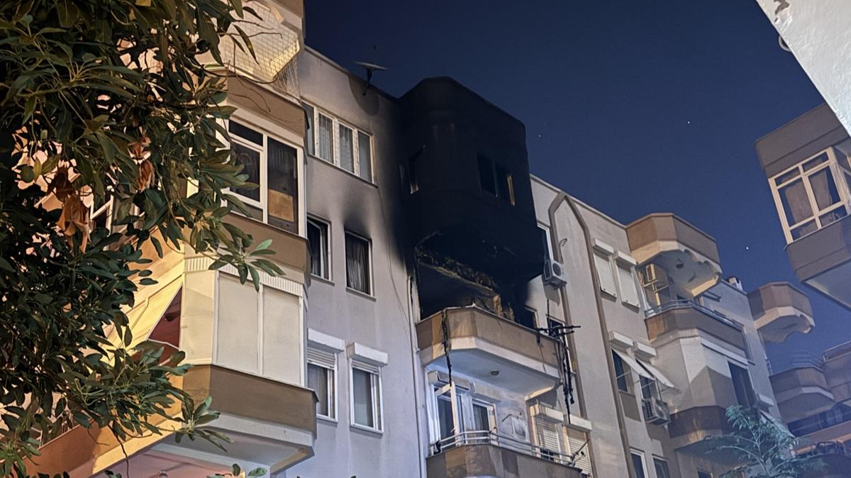 Alanya'da evde kan yangnda 1 kii ld, 1 kii yaraland