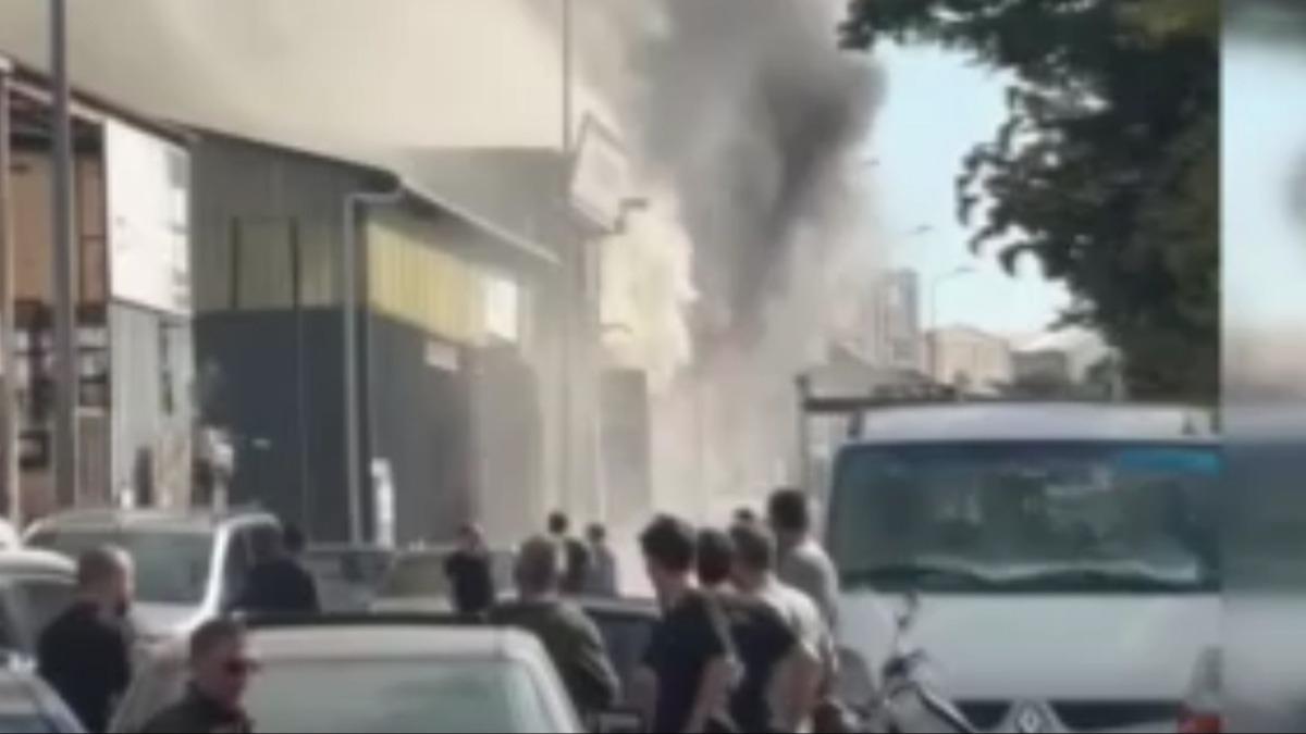 Beylikdz'nde fabrika yangn 