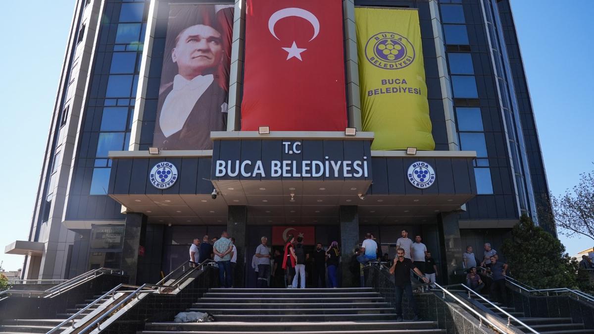 CHP'li belediyede maa krizi... Bina nnde eylem yaptlar