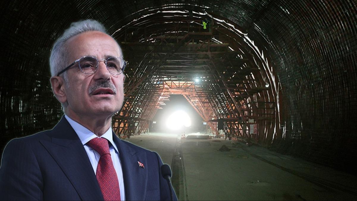 En uzun tnelde ilk k grnd: 7 saatlik yol 3,5 saate decek