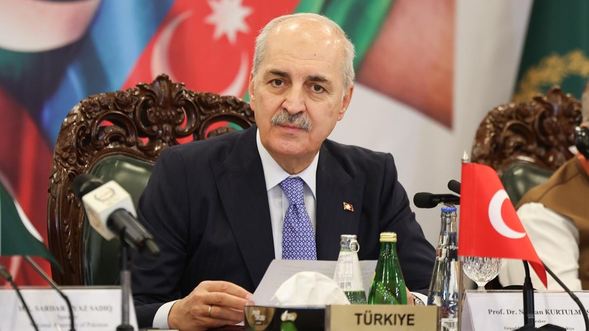 TBMM Bakan Kurtulmu'tan Gazze mesaj... ''Soykrm sulular mutlaka yarglanmal''