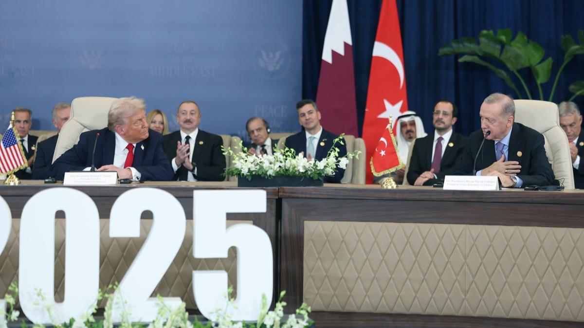 Gazze zirvesinde Cumhurbakan Erdoan hazmszl! Sadece ikisi alklamad