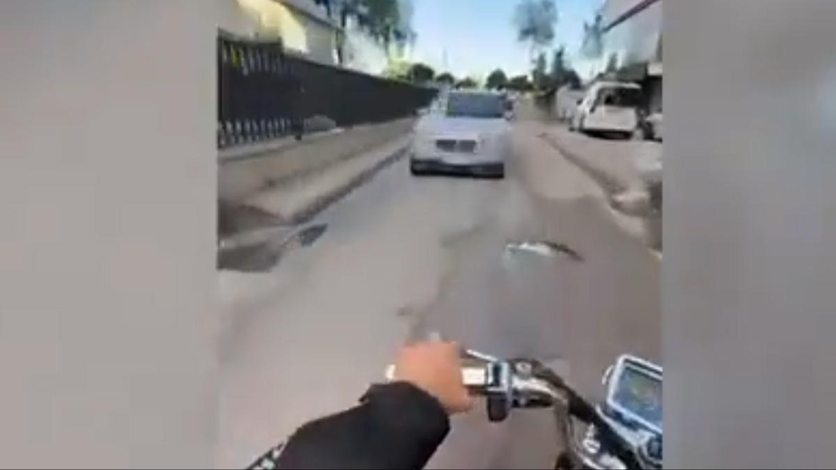 Trafikte ters ynde gittii grntler tepki toplamt! O srcye para cezas uyguland