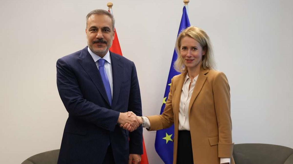 Bakan Fidan, AB temsilcisi Kallas ile grt
