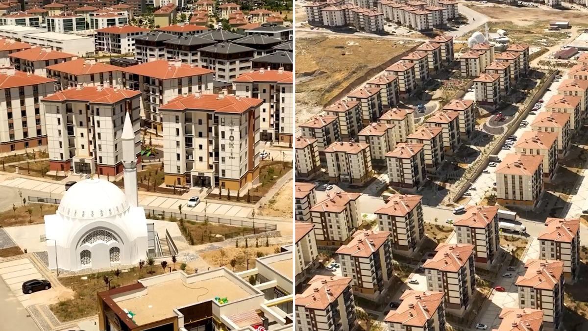Bakan Kurum, lk Evim Projesi'nde yapm tamamlanan TOK konutlarnn grntlerini paylat