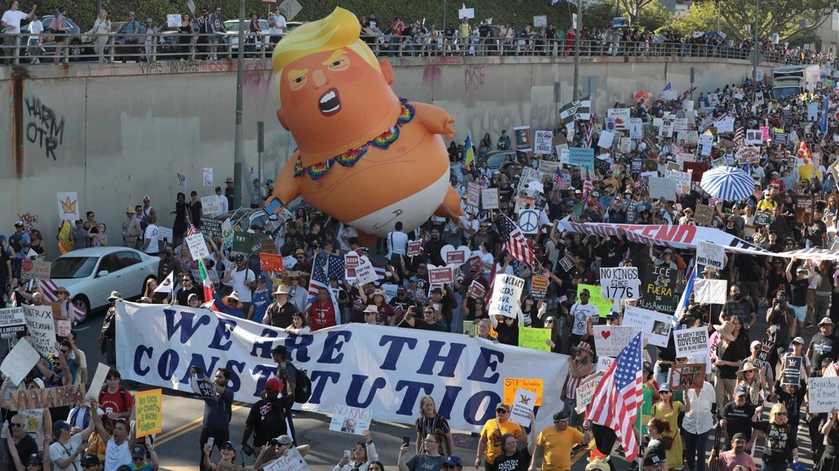 Trump, ''Krallara Hayr'' protestolarna tepki gsterdi