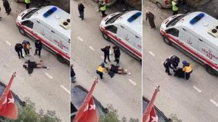 Sabah sessizliğini çığlıklar böldü! Sinir krizi geçiren kadın kendini yola attı