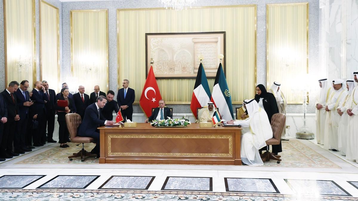 Trkiye ile Kuveyt arasnda 4 anlama imzaland