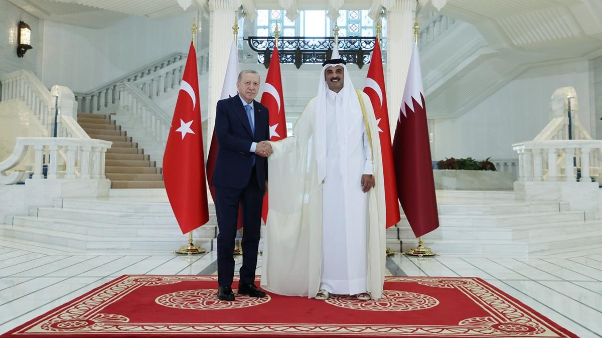 Cumhurbakan Erdoan Katar'da! ki lke arasnda imzalar atld
