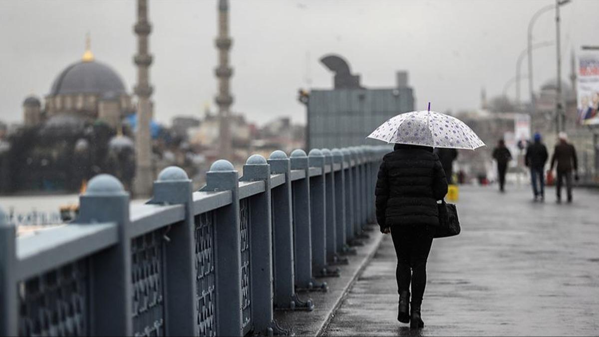 stanbul iin pe pee uyar! Kuvvetli saanak geliyor