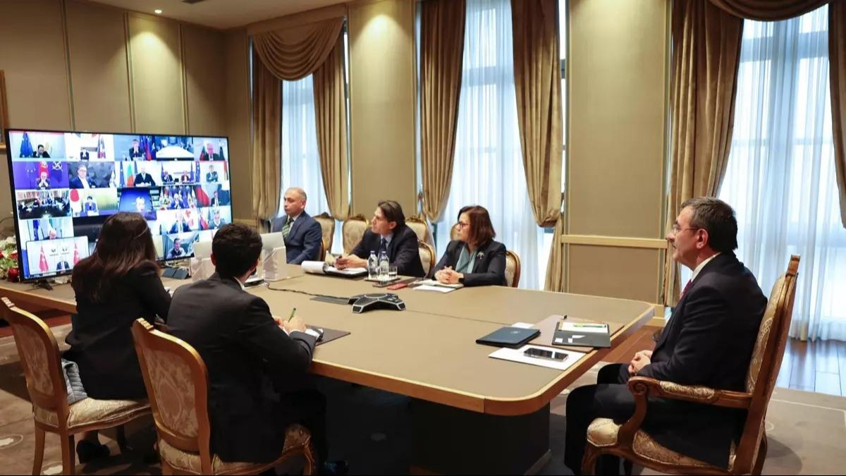 Ukrayna Zirvesi'nde Türkiye'den net mesaj... Cevdet Yılmaz: Adil ve kalıcı barışı desteklemeye devam edeceğiz