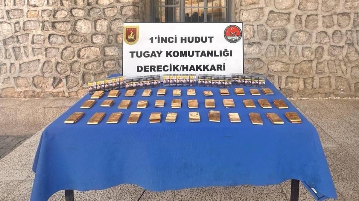 Hakkari'de sınır hattında onlarca kiloluk altın ele geçirildi