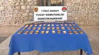 Hakkari'de sınır hattında onlarca kiloluk altın ele geçirildi