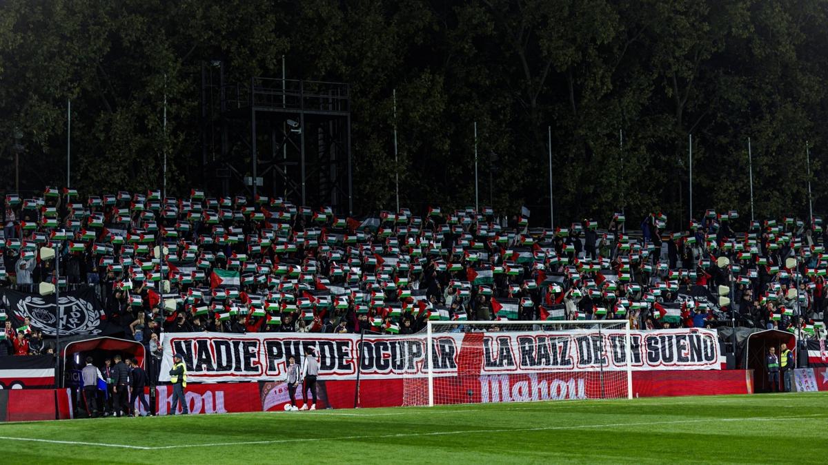 Rayo Vallecano seyircisinden Filistin'e destek