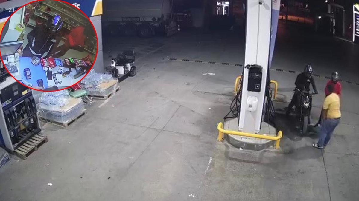 Akaryakıt istasyonuna silahla daldılar: 10 dakika arayla iki soygun