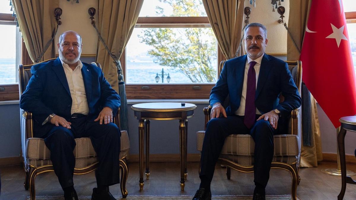 Bakan Fidan, stanbul'da Hamas Siyasi Bro yeleriyle grt