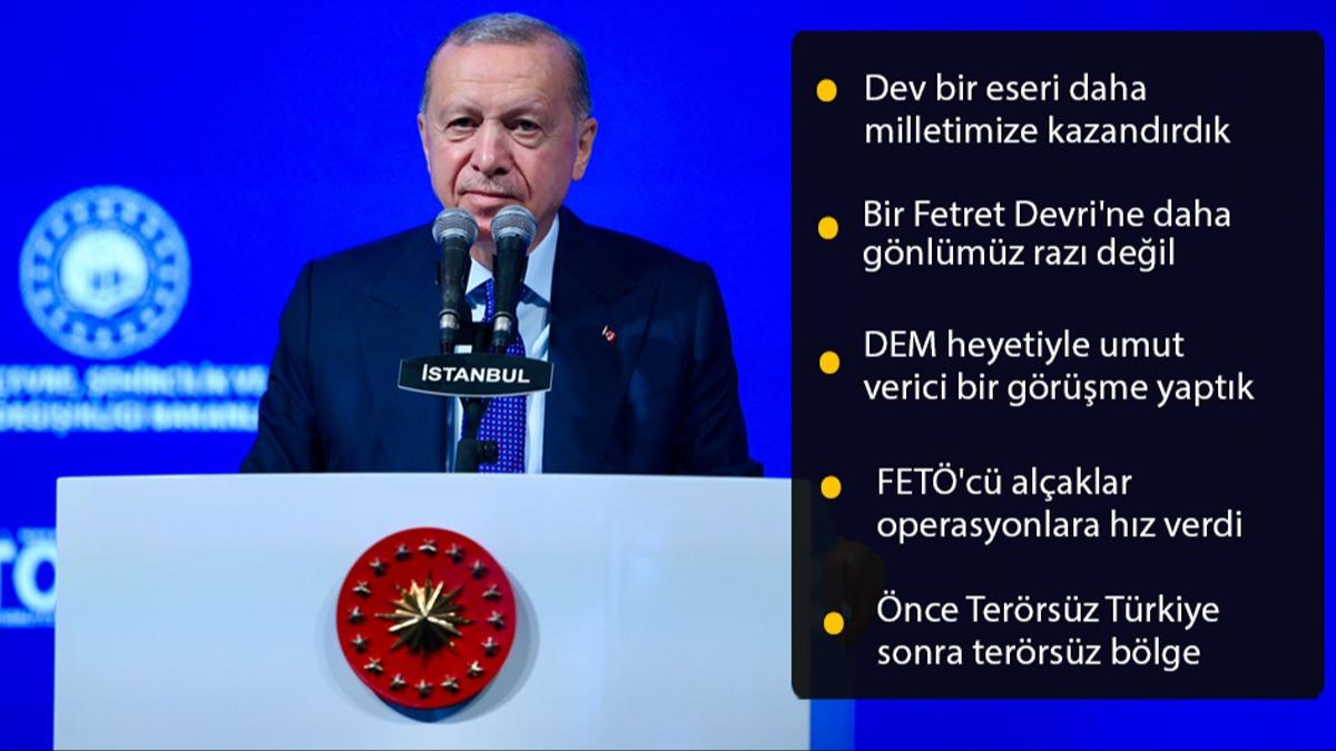 Başkan Erdoğan: Göz bebeğimiz İstanbul'u kifayetsizlerin insafına terk etmiyoruz