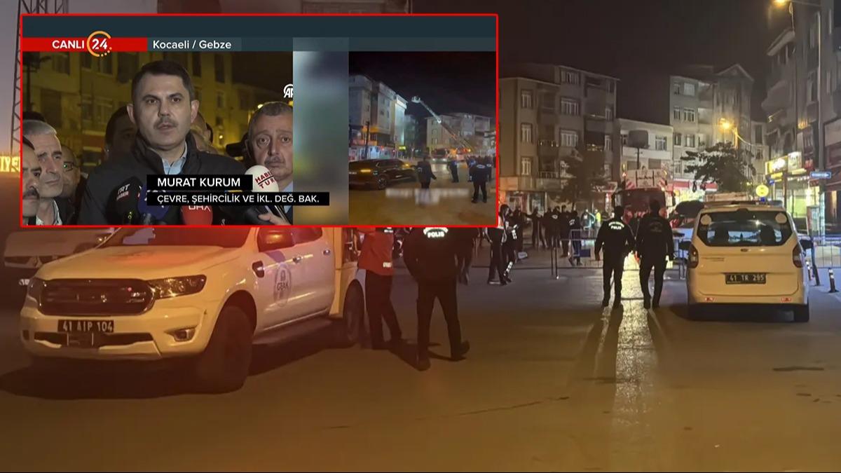 Gebze'de 3 binada ''çökme'' tehlikesi! Bakan Kurum: 16 evimiz tahliye edildi