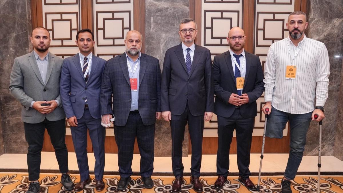 letiim Bakan Duran, Gazze'de grev yapan gazetecilerle grt