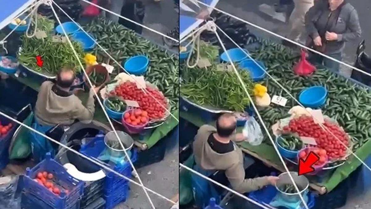 Pazarcının hilesi pes dedirtti! Cezasız kalmadı