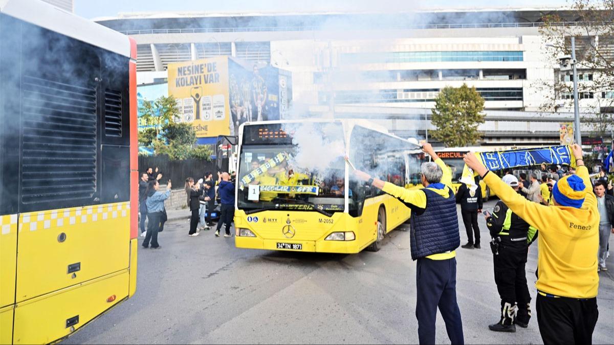 Fenerbahe taraftar derbi iin yola kt