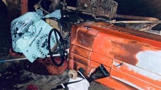 Tokat'ta devrilen traktrn srcs ld