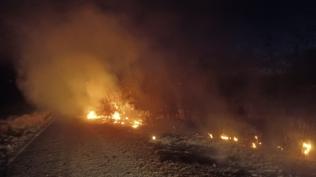 Tunceli'de otluk alanda yangın