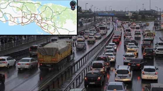 stanbul'da trafik kilit