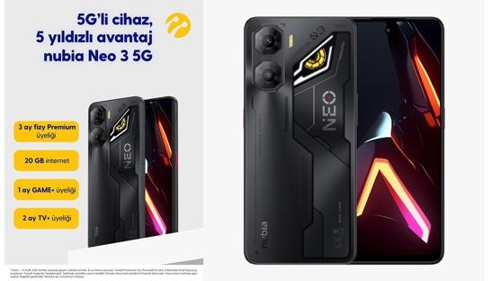 5G uyumlu nubia Neo 3 Turkcell Maazalar ve Pasaj'da