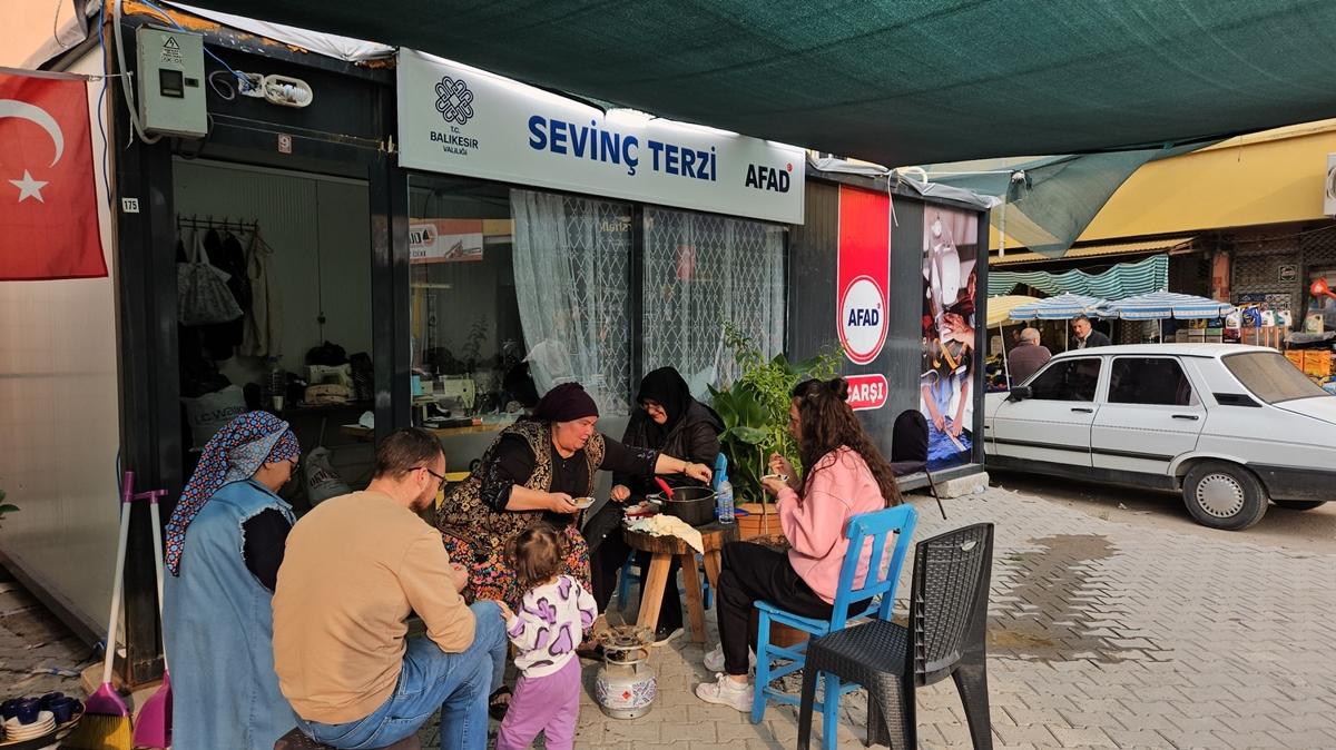 Afet sonras hzl mdahale! Sndrgl esnafa geici i yerleri kuruldu 