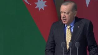 Başkan Erdoğan'dan Karabağ Zaferi vurgusu: Tarihe şeref nişanesi olarak altın harflerle yazıldı
