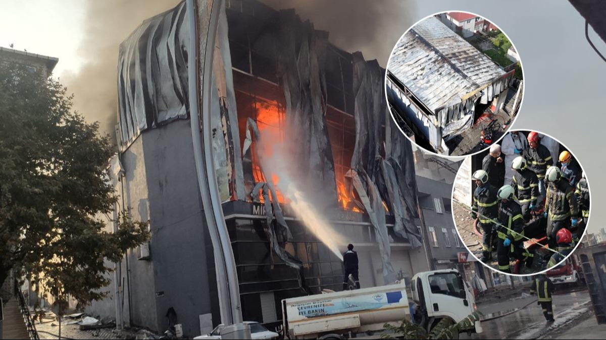 Dilovas'ndaki yangnda ikinci faciann eiinden dnld: Yanan binaya ok yakndk