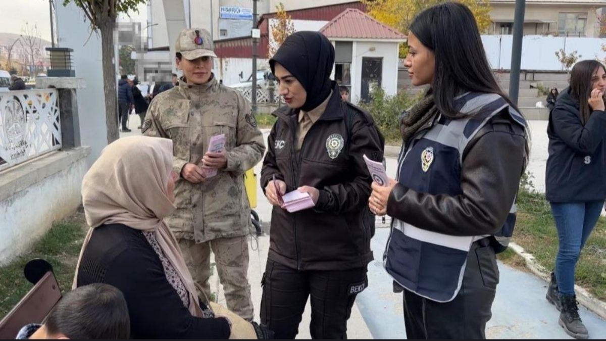Kadın kolluk güçleri sokağa indi: Yüksekova'da farkındalık çalışması