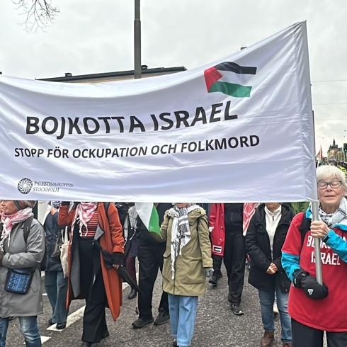 Soykrmc srail'e Stockholm'de protesto: Filistin zgr olana kadar devam edeceiz