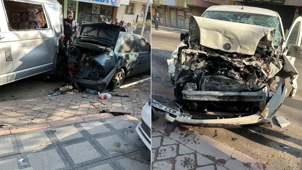 Freni patlayan kamyon ortal sava alanna evirdi