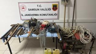 Samsun'da izinsiz kazı yapan 4 kişi suçüstü yakalandı