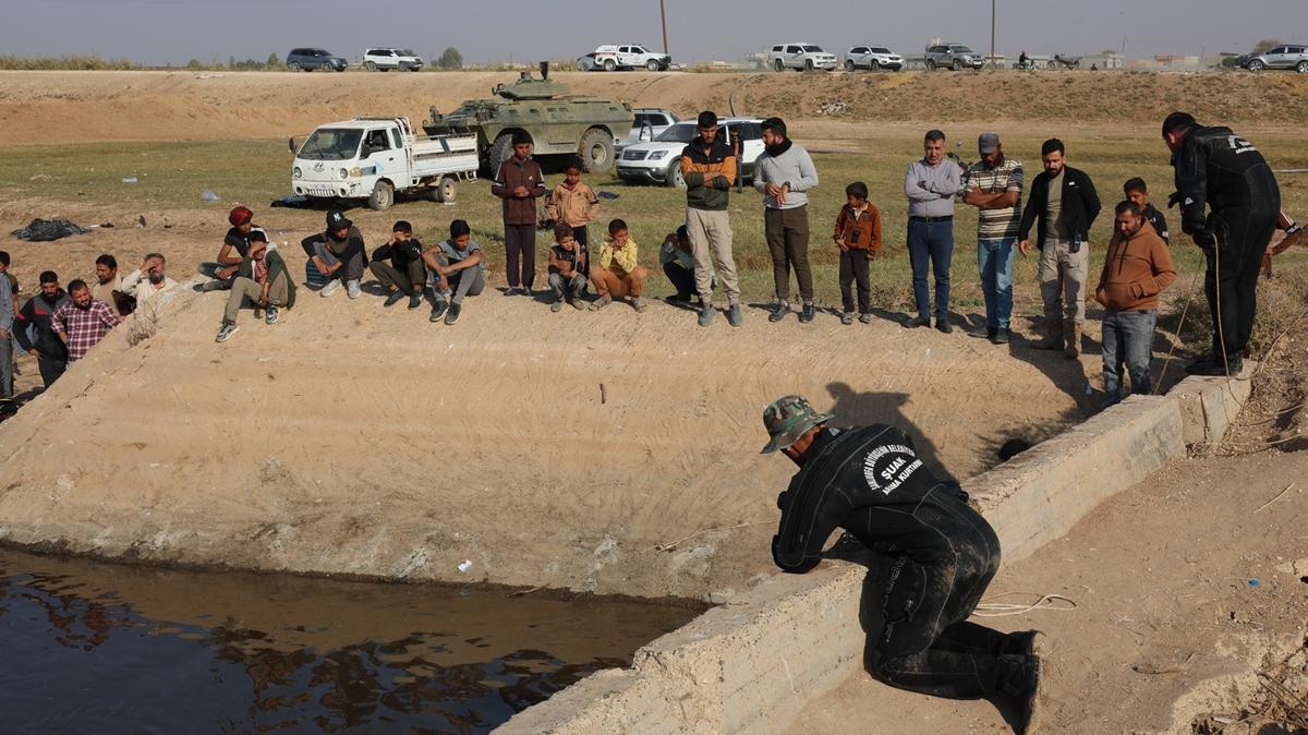 Trk arama kurtarma ekipleri Suriye'de... Nehirde boulan ocuk iin almalar sryor