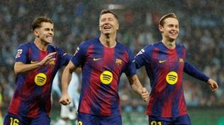 Lewandowski'den hat-trick! Barcelona deplasmanda kazandı
