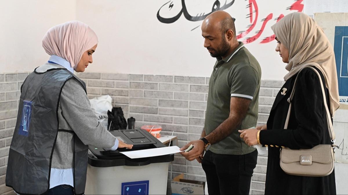 Irak'ta seim heyecan! Katlm oran yzde 55'i geti