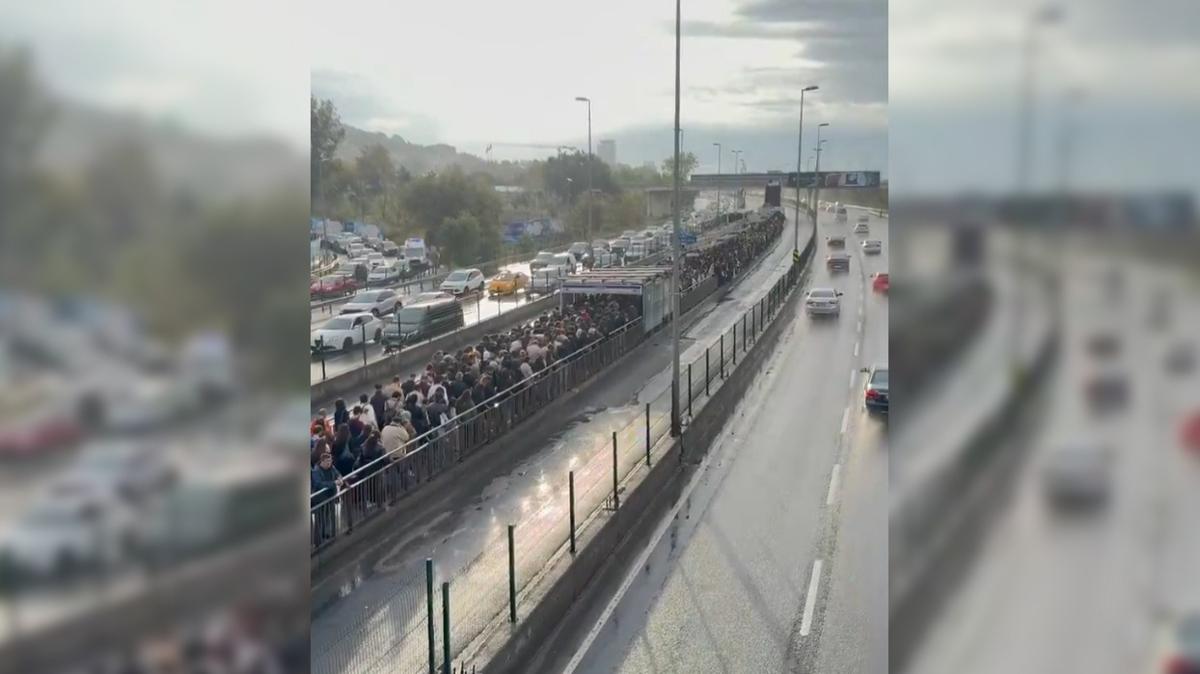 Sabah sabah metrobs ilesi! Seferler aksad: Duraklar doldu tat
