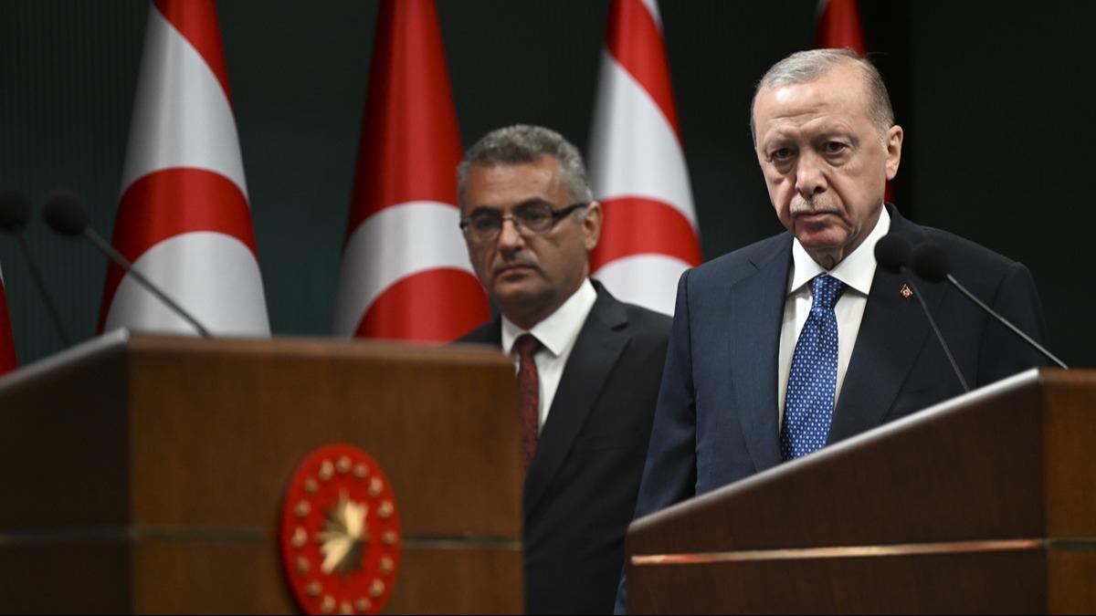 Gndem ''Kbrs meselesi...'' Cumhurbakan Erdoan: Milli davamzdr