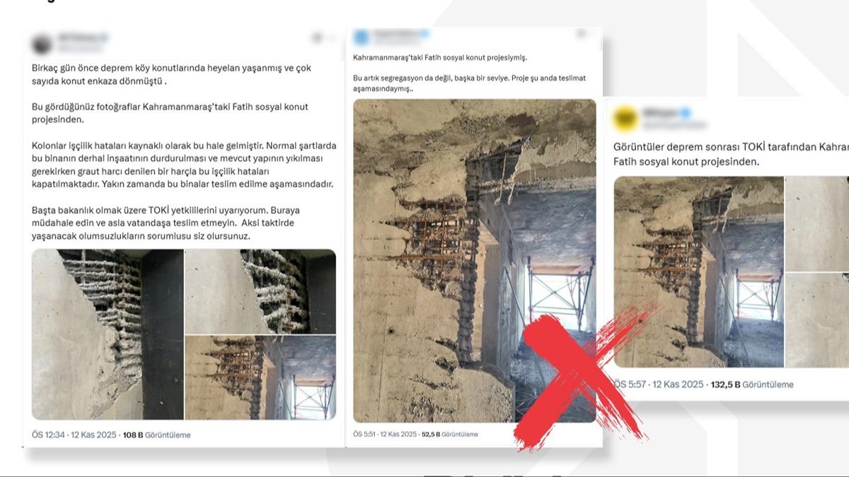 ftiralarnn hedefinde TOK var! Deprem konutlaryla ilgili paylalan fotoraflar aslsz kt