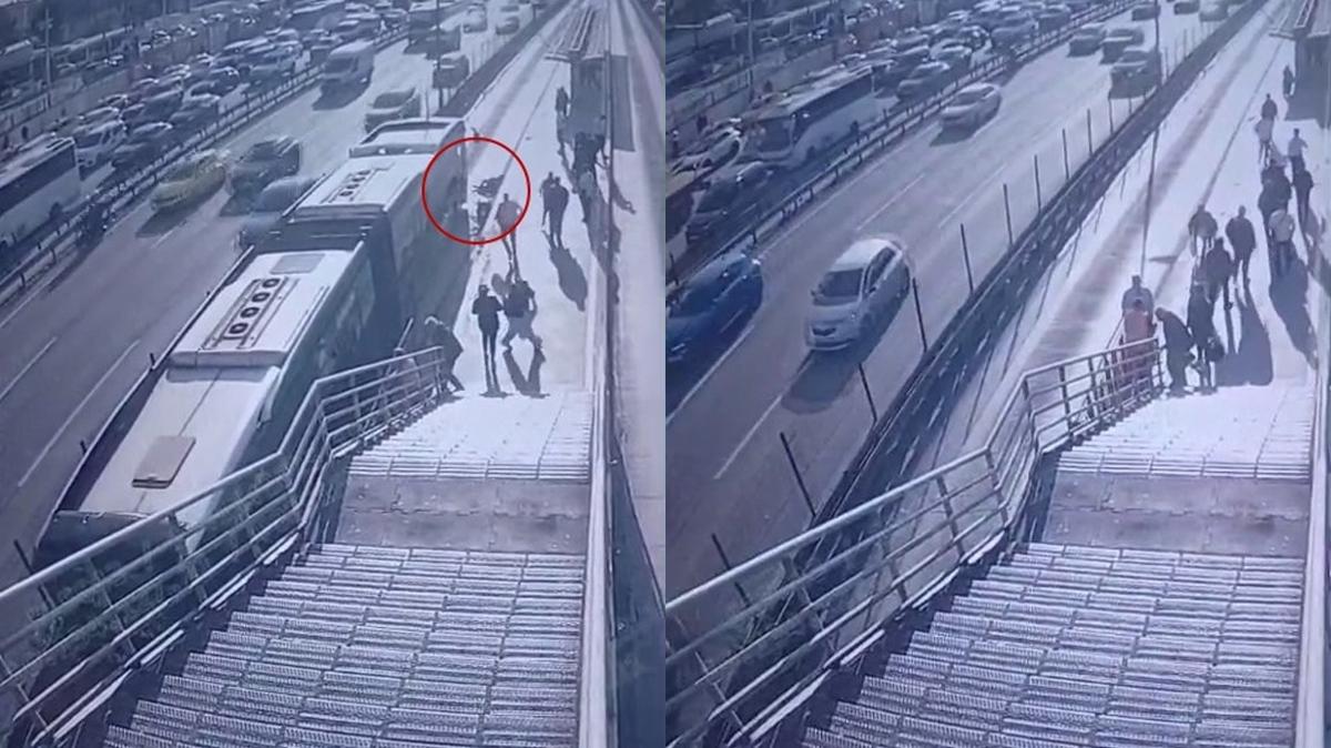 Cevizliba metrobste facia... Engelli yolcu yaamn yitirdi 