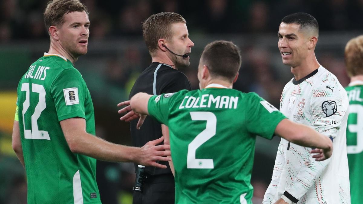 Cristiano Ronaldo oyundan atld! Portekiz, rlanda'ya boyun edi