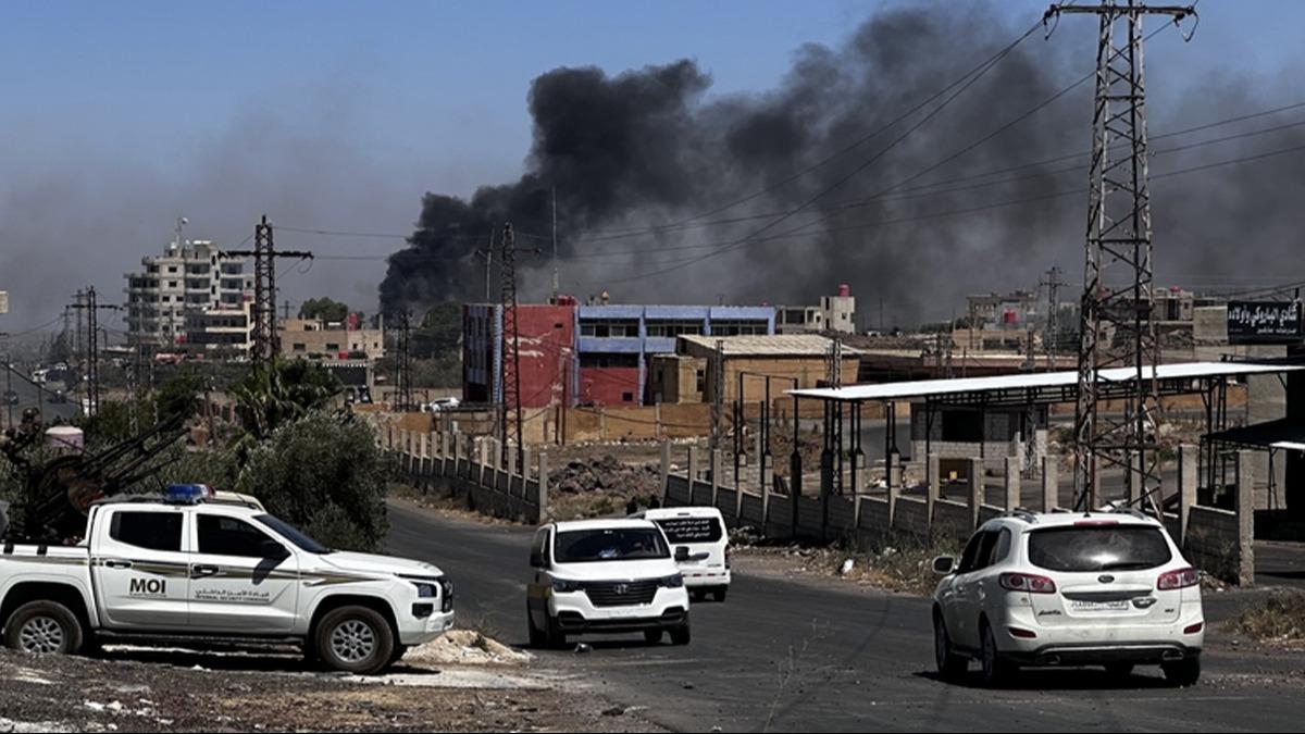 Suriye'nin Sveyda ili hedef alnd: Havan toplar ve ar makineli silahlarla saldr