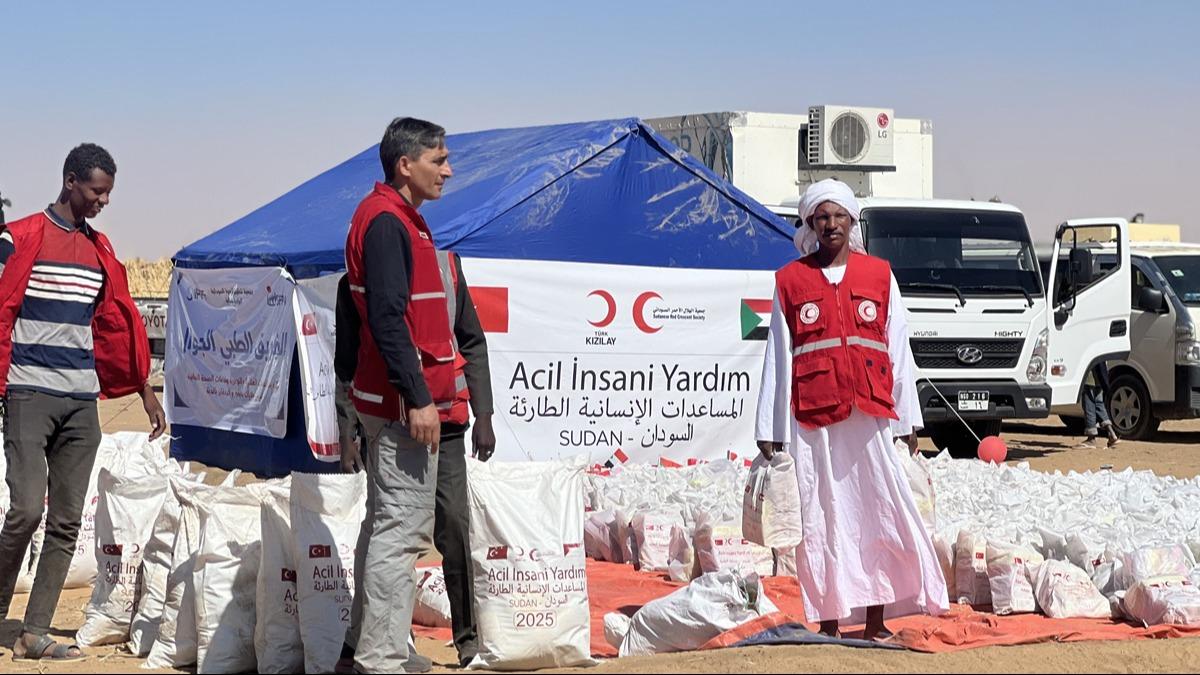 Sudan'daki insani krize Trk Kzlay'ndan yardm eli: El-Debbe ehrinde gda destei