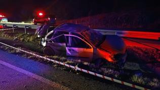 Çorum'da devrilen otomobildeki 1 kişi öldü, 2 kişi yaralandı